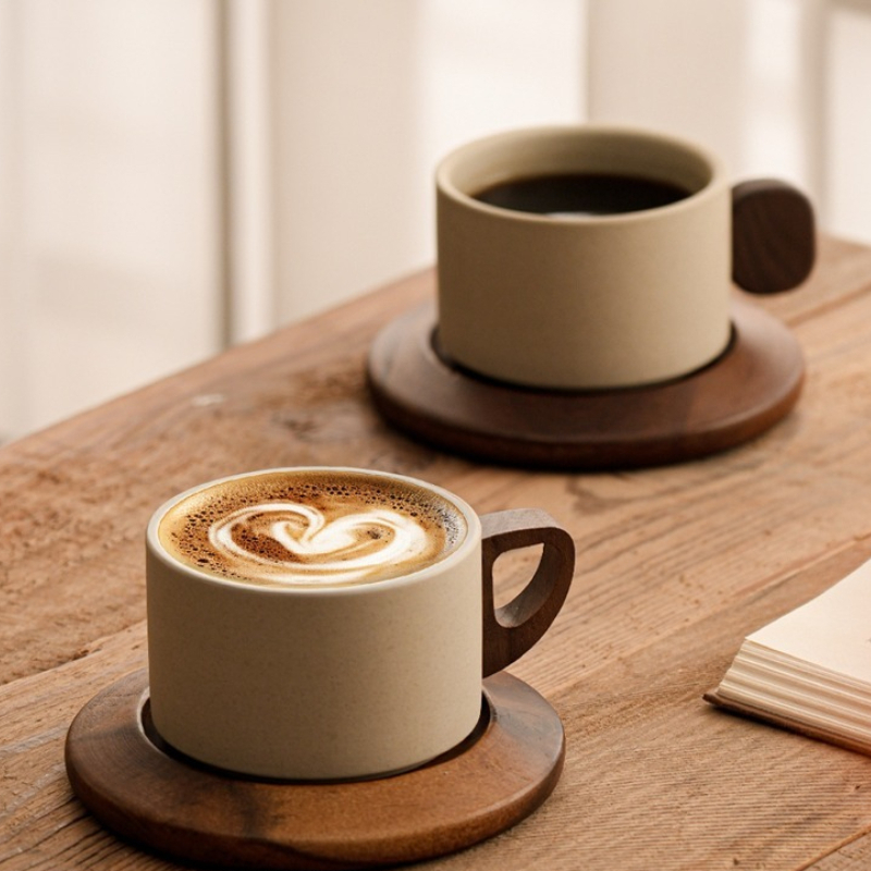 Coffee Tea And Sugar Set - Set di Tazze in Argilla Stile