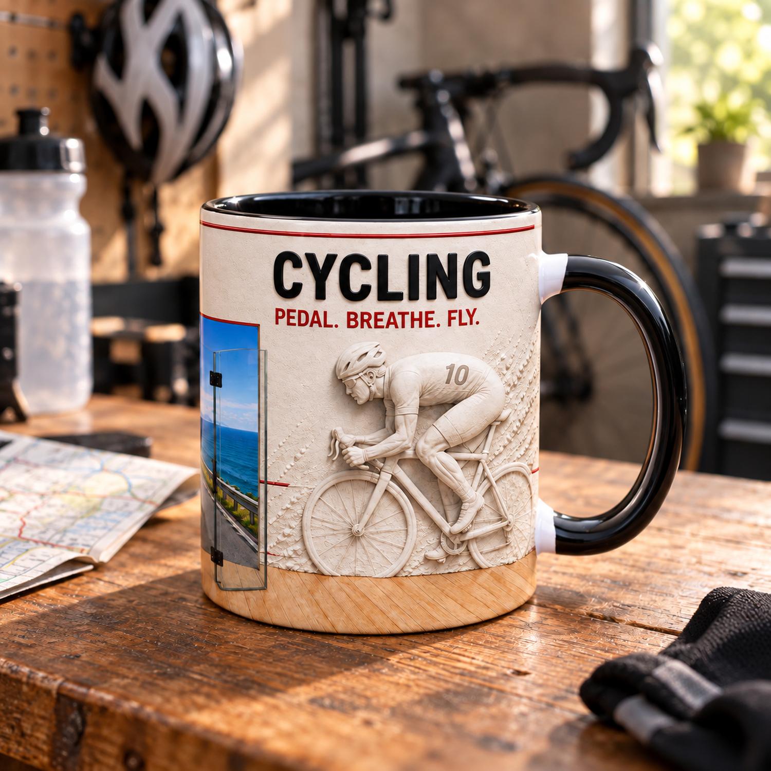Coffee Tea Name - Tazza da caffè personalizzata per ciclisti,